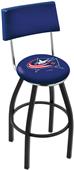 NHL Blue Jackets Swivel Back Blk/Chrm Bar Stool NHL Blue Jackets Swivel Back Blk/Chrm Bar Stool