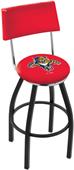 NHL FL Panthers Swivel Back Black/Chrome Bar Stool NHL FL Panthers Swivel Back Black/Chrome Bar Stool