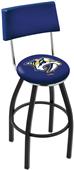 NHL Predators Swivel Back Blk/Chrome Bar Stool NHL Predators Swivel Back Blk/Chrome Bar Stool