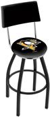 Pittsburgh Penguins Swivel Back Blk/Chrm Bar Stool Pittsburgh Penguins Swivel Back Blk/Chrm Bar Stool