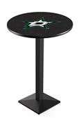 NHL Dallas Stars Blk/Chrm Square Base Pub Table