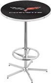 Holland Corvette C6 Chrome Pub Table (Black Top) Holland Corvette C6 Chrome Pub Table (Black Top)