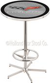 Holland Corvette C6 Chrome Pub Table (Silver Top)