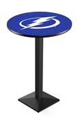 NHL Tampa Bay Lightning Square Base Pub Table NHL Tampa Bay Lightning Square Base Pub Table
