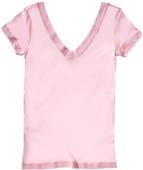 Bella Women Sheer Jersey V-Neck T-Shirt Top Bella Women Sheer Jersey V-Neck T-Shirt Top