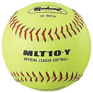 Markwort Yellow 10" Leather Cork Core Softballs