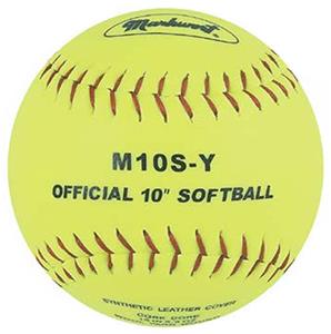 Markwort Yellow 10" Synthetic Cover Softballs