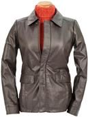 Burk's Bay Ladies' Leather Hipster Field Jacket Burk's Bay Ladies' Leather Hipster Field Jacket