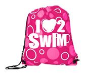 Image Sport I Love 2 Swim Drawstring Backpack Image Sport I Love 2 Swim Drawstring Backpack