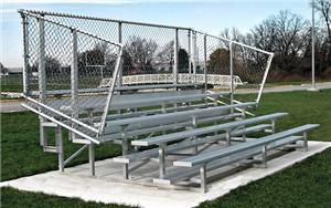 5 Row Non-Elevated Bleachers (Without Aisles)