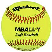 Markwort 9" Yellow Safety Light Baseballs-Youth Markwort 9" Yellow Safety Light Baseballs-Youth