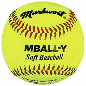 Markwort 9" Yellow Safety Light Baseballs-Youth