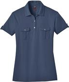 District Made Ladies' Jersey Double Pocket Polo