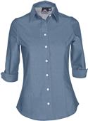 Big Bang Apparel Women 3/4 Sleeve Euro Twill Shirt Big Bang Apparel Women 3/4 Sleeve Euro Twill Shirt