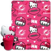 NFL Miami Dolphins/Hello Kitty Hugger Throw NFL Miami Dolphins/Hello Kitty Hugger Throw