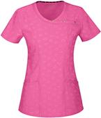 Heartsoul Be Mine Womens Mock Wrap Scrub Top