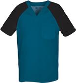 Dickies Men's V-Neck Knit Panel Scrub Top