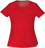 Heartsoul Womens Romance Mock Wrap Scrub Top