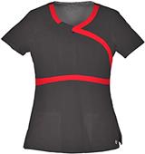 Heartsoul Womens Romance Mock Wrap Scrub Top