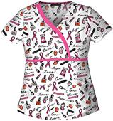 Heartsoul For Cause-Metics Mock Wrap Scrub Top