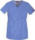 Dickies Junior Fit Maternity Mock Wrap Scrub Top