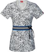 Dickies Women's Junior Fit V-Neck Kitten Scrub Top