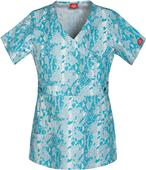 Dickies Junior Fit Mock Wrap Mamba Mia Scrub Top