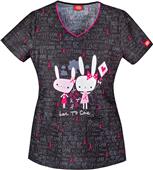 Dickies Breast Cancer Love to Care Scrub Top