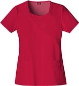 Dickies Women's Jr Fit Mock Wrap Scrub Top w/Inset Dickies Women's Jr Fit Mock Wrap Scrub Top w/Inset