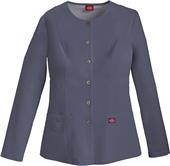 Dickies Jr Fit Crew Neck Snap Front Warm-Up Jacket Dickies Jr Fit Crew Neck Snap Front Warm-Up Jacket