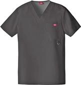 Dickies Men's V-Neck Scrub Top w/Pocket & "D" Ring Dickies Men's V-Neck Scrub Top w/Pocket & "D" Ring