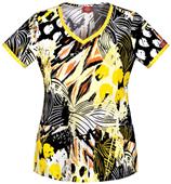 Dickies Women's Jr Fit African Safari Scrub Top