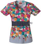 Dickies Junior Fit Botanical Impressions Scrub Top