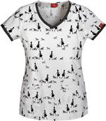 Dickies Junior Fit Pawsitive Attraction Scrub Top