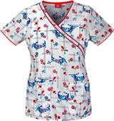 Dickies Women's Junior Fit Wassup Dawg Scrub Top