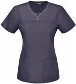 Runway by Cherokee Womens V-Neck Keyhole Scrub Top