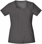 Runway Women's Square Neck Embroidered Scrub Top