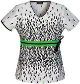 Runway Womens Let's Get Fish-ical V-Neck Scrub Top