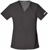 Cherokee Women's V-Neck Knit Panel Scrub Top