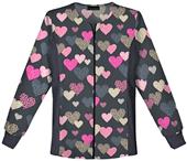 Cherokee Women's Dots So Heartfelt Scrub Jacket