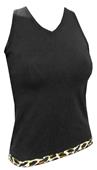 Cheerleaders Layered Look Leopard Top - Closeout