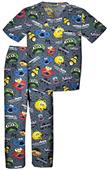 Tooniforms Kid's Sesame Street Mustache Scrub Set Tooniforms Kid's Sesame Street Mustache Scrub Set
