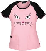 Cherokee Women's What's New Pussycat? Scrub Top