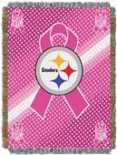 NFL Steelers Breast Cancer Aware Tapestry Throw