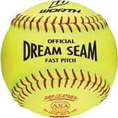 Worth 12" ASA Dream Seam PL Fastpitch Softballs