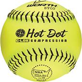 Worth 12" NSA Hot Dot SYCO Slowpitch Softballs