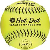 Worth 12" NSA Hot Dot ProTac Slowpitch Softballs