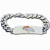 Silver Moon NFL Denver Broncos Steel ID Bracelet Silver Moon NFL Denver Broncos Steel ID Bracelet