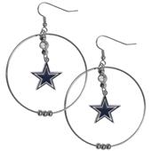 Silver Moon NFL Dallas Cowboys Hoop Earrings Silver Moon NFL Dallas Cowboys Hoop Earrings