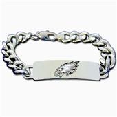 Silver Moon Philadelphia Eagles Steel ID Bracelet Silver Moon Philadelphia Eagles Steel ID Bracelet